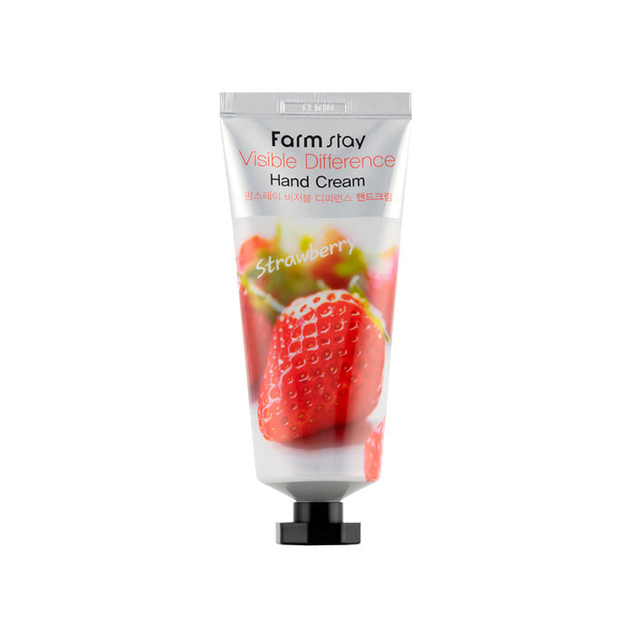 Farmstay Visible Difference Hand Cream Strawberry 100g | korejska krema za ruke | Peebu