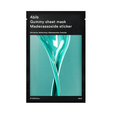 ABIB Gummy Sheet Mask Madecassoside Sticker 27ml | korejska maska za osjetljivu kožu | Peebu