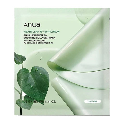Anua Heartleaf 70 Soothing Collagen Mask 38g | korejska maska s kolagenom za smirenje | Peebu