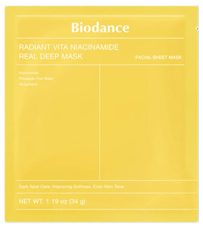 Biodance Radiant Vita Niacinamide Real Deep Mask | korejska noćna maska za osvjetljavanje | Peebu