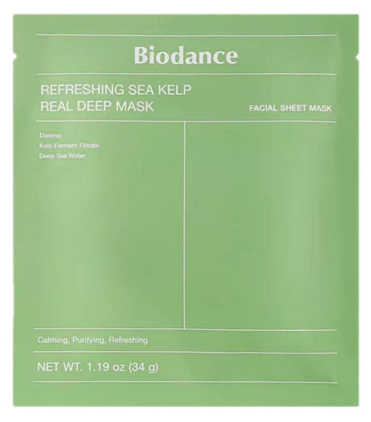 Biodance Refreshing Sea Kelp Real Deep Mask | korejska noćna maska s morskim algama | Peebu