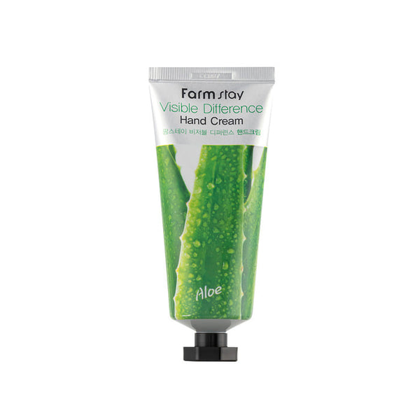 Farmstay Visible Difference Hand Cream Aloe 100g | korejska krema za ruke s aloe verom | Peebu